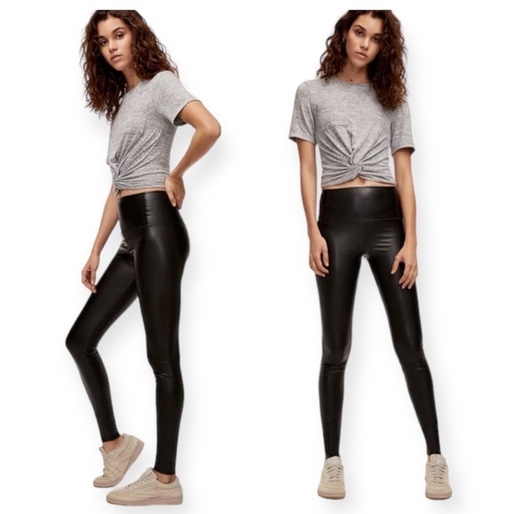 Wilfred Free Daria Leggings Black Faux Leather - Picture 9 of 9